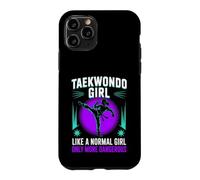Taekwondo Girl Ceinture Noire Test Partner Cadeaux Tae Kwon Do Coque pour iPhone 11 Pro