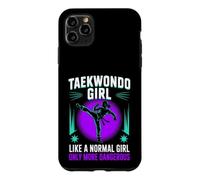Taekwondo Girl Ceinture Noire Test Partner Cadeaux Tae Kwon Do Coque pour iPhone 11 Pro Max