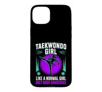 Taekwondo Girl Ceinture Noire Test Partner Cadeaux Tae Kwon Do Coque pour iPhone 15 Plus