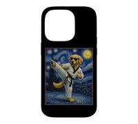 Taekwondo Golden Retriever Art Coréen Tae Kwon Do Dog Coque pour iPhone 14 Pro