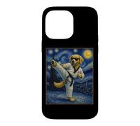 Taekwondo Golden Retriever Art Coréen Tae Kwon Do Dog Coque pour iPhone 14 Pro Max