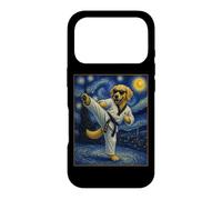 Taekwondo Golden Retriever Art Coréen Tae Kwon Do Dog Coque pour iPhone 17 Pro
