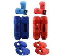 Taekwondo karaté boxe jambe main pied protecteur ensemble Sparring équipement tibia bandes gants sport MMA enfants adultes équipement Blue Set