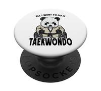 Taekwondo Panda, Tout ce Que Je Veux Faire, C'est Un Ours Mignon PopSockets PopGrip Adhésif