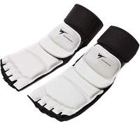 Taekwondo Protège-pieds en cuir pour boxe MMA Sparring arts martiaux et chevilles, support de la cheville, blanc, m