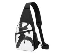 Taekwondo Sac de poitrine imprimé arts martiaux pour homme et femme, sac banane d'extérieur à bandoulière pour randonnée, sac de sport, Noir , Taille unique, Sac à dos décontracté