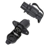 TAEUYYM Prise Remorque Et Prise Pour Remorque 3 Broches, Prise 12V Etanche Remorque 3 Broches Femelle Male, Prise pour Attelage 3 Broches Convient Remorque Camion RV Voiture Tracteur Agricole Véhicule