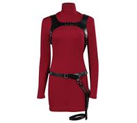 Taeyue Ada Wong Costume de cosplay sexy en tricot - costume Ada Wong rouge, tenue d'Halloween, carnaval, fête - Taille L
