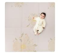 Taf Toys Fold & Play Bloom Tapis de jeu réversible en mousse, ultra durable, imperméable, surface rembourrée, pliable, idéal pour les bébés et les tout-petits, 140 x 140 cm