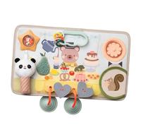 Taf Toys Tableau d’Activités Bébé Peek&Pop - Busy Board Sensoriel 12 Activités - Motricité Fine & Éveil - Jouet Montessori - Dès 6 Mois - 38,5 x 23 cm 13845
