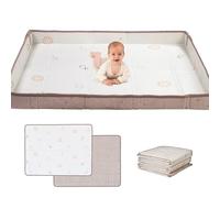 Taf Toys Tapis de jeu pliable en mousse souple pour bébé, imperméable, réversible, tapis de jeu en mousse souple, pour bébés et tout-petits, extra large, 140 x 180 cm