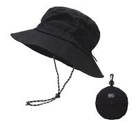 TAFACE 1pcs Chapeau De Seau Pliable, Chapeau De Plage De Voyage Pliable, Chapeau De Soleil Pliable, Chapeau D'Été De Protection UV À Large Bord pour Parasol Extérieur (Noir)