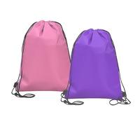 TAFACE 2pcs sac isotherme, sac isotherme à cordon de serrage, pliable et réutilisable, sac en aluminium, sac isotherme, adapté au travail, à l'école, aux voyages (rose, violet)