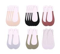 TAFACE 8 paires de chaussettes invisibles peu profondes pour femmes, chaussettes à bretelles transparentes, chaussettes de bateau antidérapantes d'été