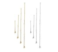 TAFACE 8 Pcs Collier Extender, Silver Extender, Gold Extender, Bijoux Extender, Collier Bracelet Cheville Extender Pour Femmes Et Hommes (4 Tailles)