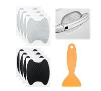 TAFACE 8 pièces de film de protection pour poignée de voiture, 1 pièce de grattoir, autocollant pour poignée de porte, film de protection pour les fentes de poignée, film pour poignée, film de