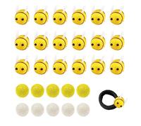 TAFACE Lot de 18 pendentifs en feutre jaune avec 10 boules en feutre
