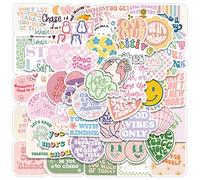 TAFACE Lot de 50 autocollants danois de couleur B - Graffiti aquarelle - Autocollants pour livres et albums photos - Convient pour téléphones portables et réfrigérateurs