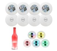 TAFACE Lot de 8 autocollants lumineux universels pour bouteille de boisson, 3 modes d'éclairage, convient pour les fêtes de mariage, Noël, bar