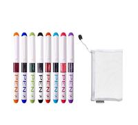 TAFACE Lot de 8 stylos de couleur avec 1 étui à stylo, stylos à encre multicolores à pointe fine, crayons de calligraphie à écriture lisse, adaptés pour graffiti, croquis, calligraphie (8 couleurs)