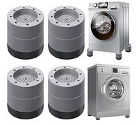 TAFAFTL Lot de 4 coussinets antidérapants en caoutchouc pour machine à laver et sèche-linge (gris)