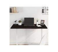 Tafelblad 100x50x2 cm behandeld massief eikenhout donkerbruin3156428