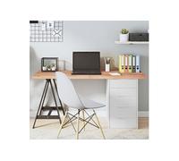 Tafelblad 140x60x(2-4)cm behandeld massief eikenhout lichtbruin3156381