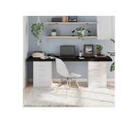 Tafelblad 200x50x(2-6)cm behandeld eikenhout donkerbruin3156461