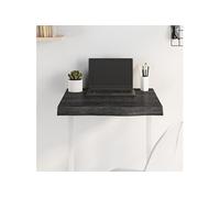 Tafelblad 60x60x(2-6)cm behandeld massief eikenhout donkerbruin3156415