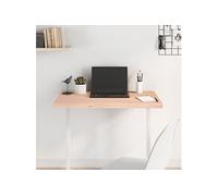 vidaXL Dessus de Table 80x50x(2-4) cm Bois de chêne Massif Non traité, Dessus de Table de Remplacement, Dessus de Table Basse, Planche de Bricolage