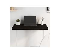 Tafelblad 80x50x(2-6)cm behandeld massief eikenhout donkerbruin3156421