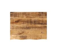 Tafelblad met natuurlijke rand 80x60x2,5 cm massief mangohout370356