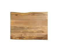 vidaXL Dessus de table 90x80x2,5 cm – Bord vivant, bois massif manguier, multicolore