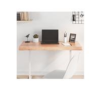 vidaXL Dessus de table bois massif traité Bordure assortie 100x50x(2-6)cm Marron chêne