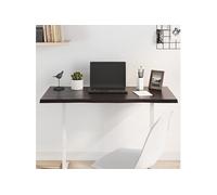 Tafelblad natuurlijke rand 100x50x2 cm eikenhout donkerbruin364016