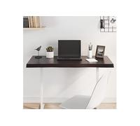 Tafelblad natuurlijke rand 100x60x(2-4)cm eikenhout donkerbruin364020