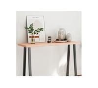 Tafelblad natuurlijke rand 120x50x(2-6) cm massief eikenhout363893