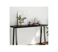 Tafelblad natuurlijke rand 140x40x(2-6)cm eikenhout donkerbruin364029