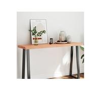 Tafelblad natuurlijke rand 140x40x(2-6)cm eikenhout lichtbruin363963