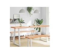 Tafelblad natuurlijke rand 180x40x(2-6) cm eikenhout lichtbruin363975