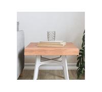 Tafelblad natuurlijke rand 40x40x(2-6)cm eikenhout lichtbruin363928