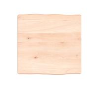 Tafelblad natuurlijke rand 40x40x(2-6) cm massief eikenhout363862