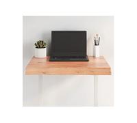 Tafelblad natuurlijke rand 60x40x(2-6) cm eikenhout lichtbruin363931