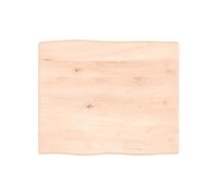 Tafelblad natuurlijke rand 60x50x2 cm massief eikenhout363866