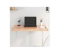 Tafelblad natuurlijke rand 80x40x(2-4) cm eikenhout lichtbruin363939