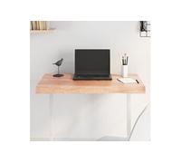 Tafelblad natuurlijke rand 80x40x(2-6) cm eikenhout lichtbruin363940