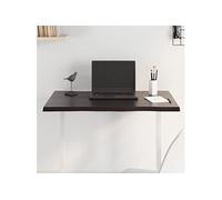 Tafelblad natuurlijke rand 80x40x2 cm eikenhout donkerbruin364004