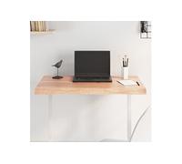 Tafelblad natuurlijke rand 80x60x(2-4) cm eikenhout lichtbruin363945