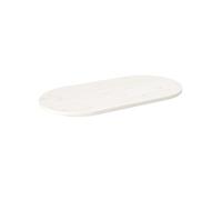 vidaXL Dessus de Table, Plateau de Bureau, Dessus de Table de Remplacement Maison Restaurant, Blanc 100x50x2,5 cm Bois de Pin Massif Ovale
