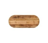 Tafelblad ovaal 100x50x3,8 cm massief ruw mangohout370116